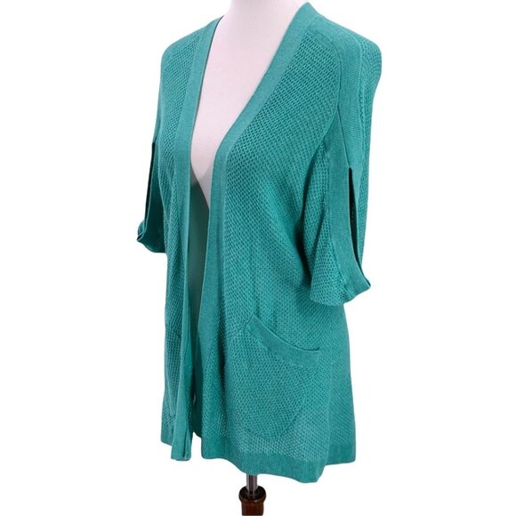 Anthropologie Angel of the North Turquoise Chrysalis Cardigan Sweater Size XS - Picture 3 of 5